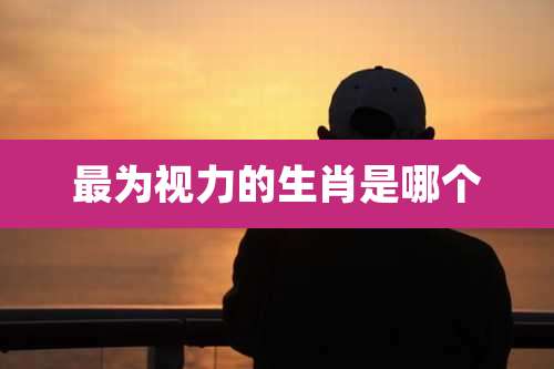 最为视力的生肖是哪个