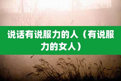 说话有说服力的人（有说服力的女人）