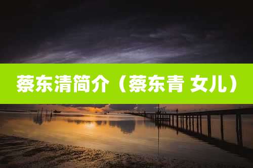 蔡东清简介（蔡东青 女儿）