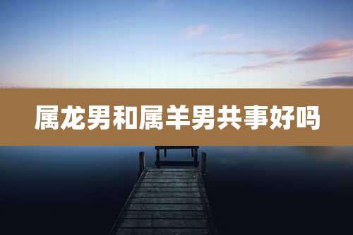 属龙男和属羊男共事好吗