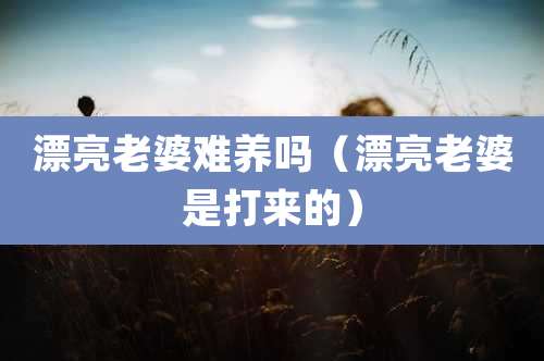 漂亮老婆难养吗（漂亮老婆是打来的）