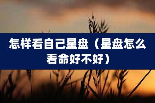怎样看自己星盘（星盘怎么看命好不好）