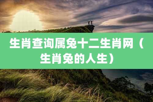 生肖查询属兔十二生肖网（生肖兔的人生）