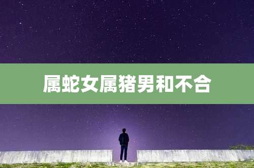 属蛇女属猪男和不合