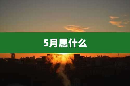 5月属什么