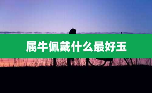 属牛佩戴什么最好玉