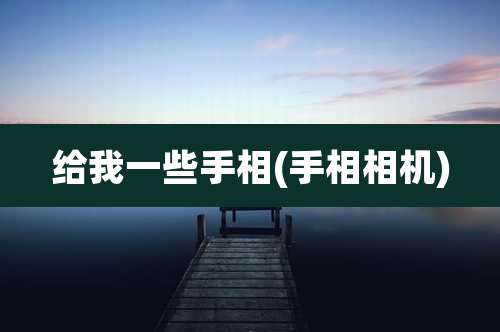 给我一些手相(手相相机)