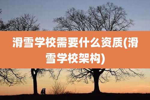 滑雪学校需要什么资质(滑雪学校架构)