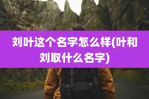 刘叶这个名字怎么样(叶和刘取什么名字)