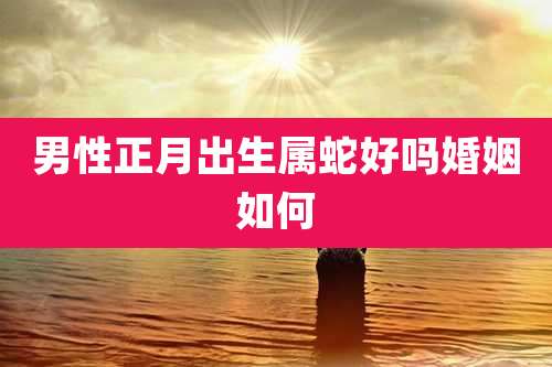 男性正月出生属蛇好吗婚姻如何