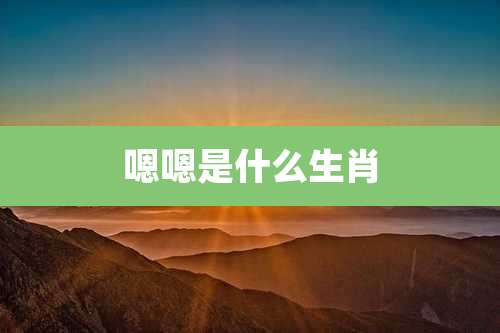 嗯嗯是什么生肖