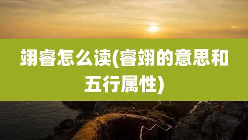 翊睿怎么读(睿翊的意思和五行属性)