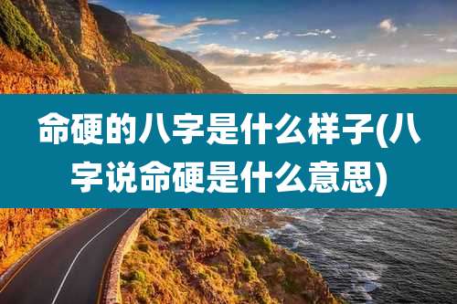 命硬的八字是什么样子(八字说命硬是什么意思)