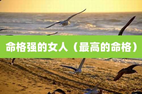 命格强的女人（最高的命格）