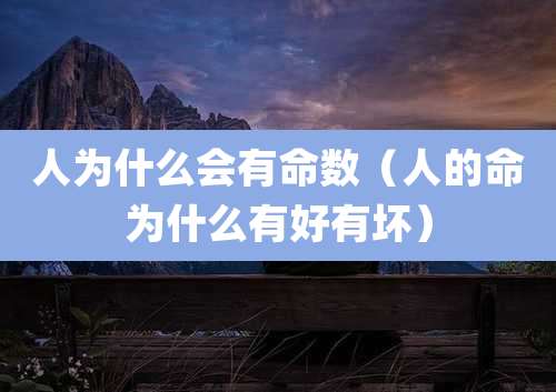 人为什么会有命数（人的命为什么有好有坏）
