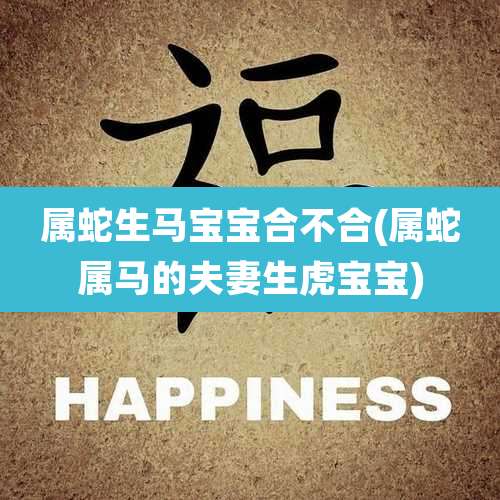 属蛇生马宝宝合不合(属蛇属马的夫妻生虎宝宝)