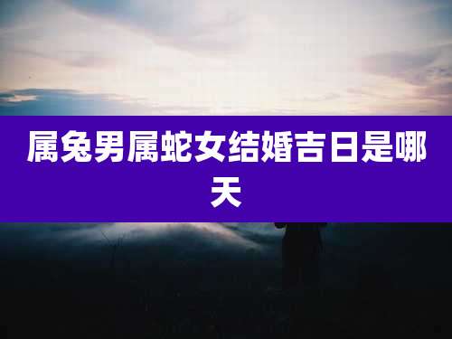 属兔男属蛇女结婚吉日是哪天