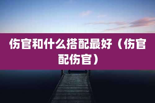 伤官和什么搭配最好（伤官配伤官）