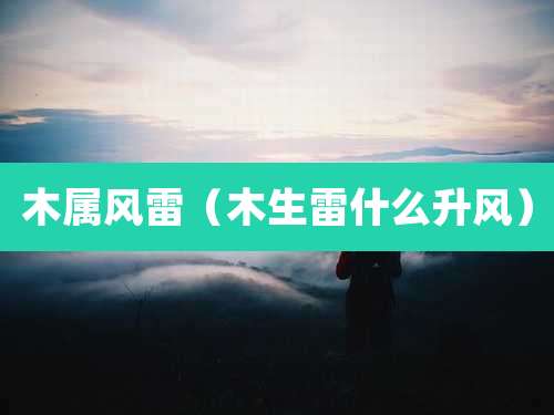 木属风雷（木生雷什么升风）