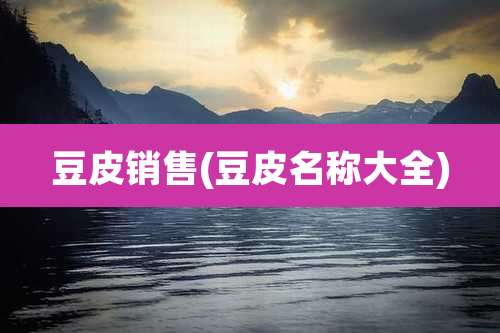 豆皮销售(豆皮名称大全)