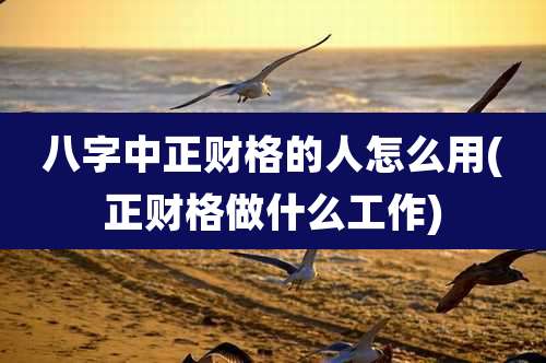 八字中正财格的人怎么用(正财格做什么工作)