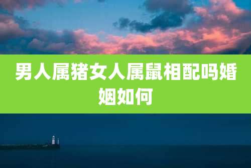 男人属猪女人属鼠相配吗婚姻如何