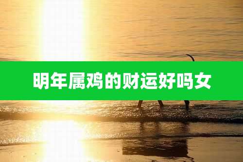 明年属鸡的财运好吗女