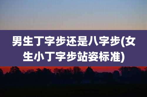 男生丁字步还是八字步(女生小丁字步站姿标准)