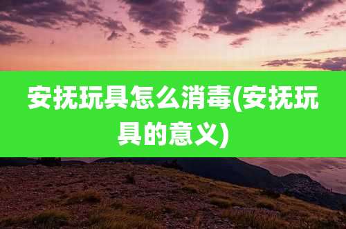 安抚玩具怎么消毒(安抚玩具的意义)