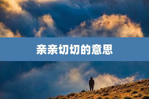 亲亲切切的意思