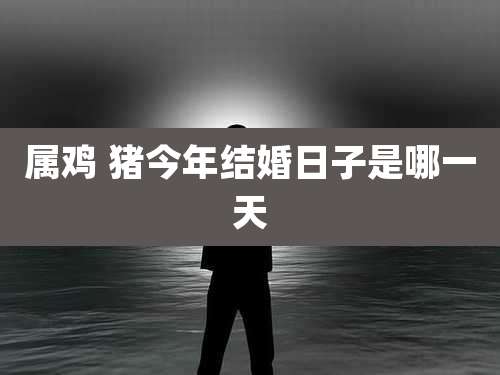 属鸡 猪今年结婚日子是哪一天