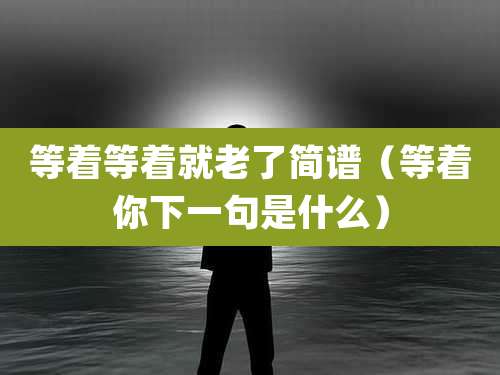 等着等着就老了简谱（等着你下一句是什么）