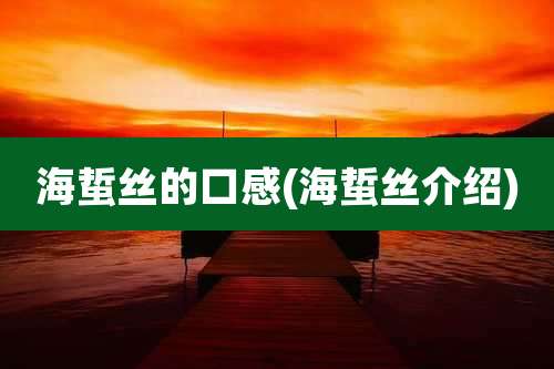 海蜇丝的口感(海蜇丝介绍)
