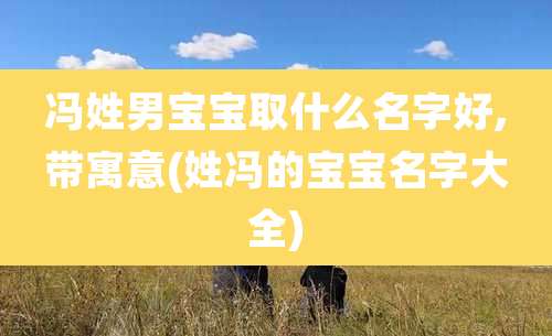 冯姓男宝宝取什么名字好,带寓意(姓冯的宝宝名字大全)