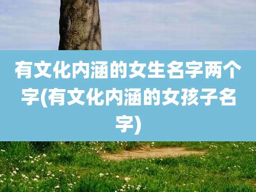 有文化内涵的女生名字两个字(有文化内涵的女孩子名字)