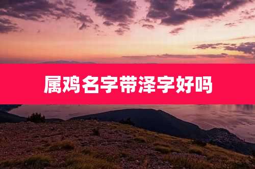 属鸡名字带泽字好吗