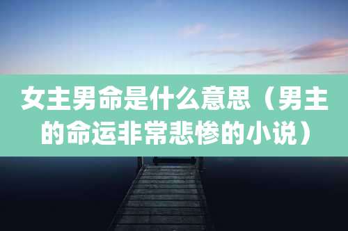 女主男命是什么意思（男主的命运非常悲惨的小说）