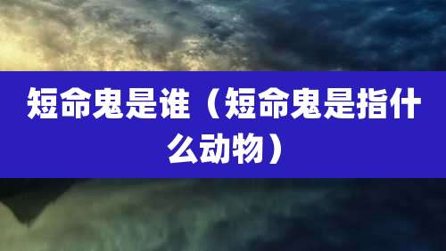 短命鬼是谁（短命鬼是指什么动物）