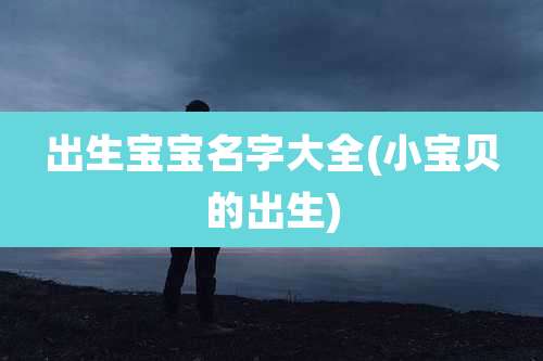 出生宝宝名字大全(小宝贝的出生)