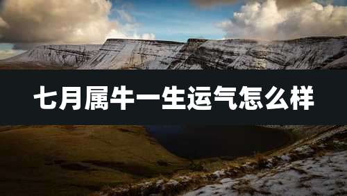 七月属牛一生运气怎么样