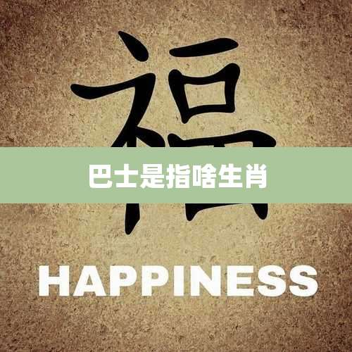 巴士是指啥生肖