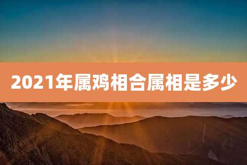 2021年属鸡相合属相是多少
