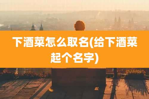 下酒菜怎么取名(给下酒菜起个名字)
