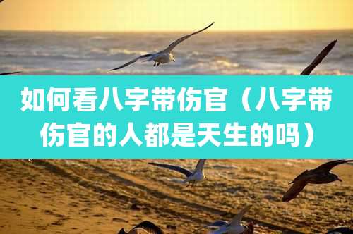 如何看八字带伤官（八字带伤官的人都是天生的吗）