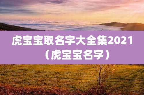 虎宝宝取名字大全集2021（虎宝宝名字）