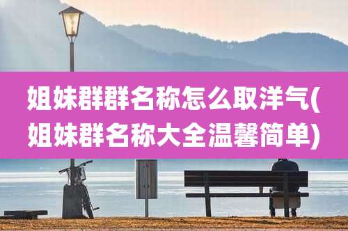 姐妹群群名称怎么取洋气(姐妹群名称大全温馨简单)