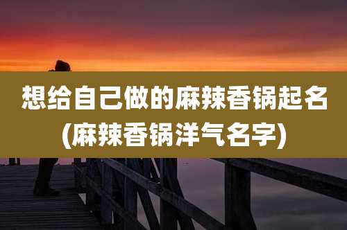 想给自己做的麻辣香锅起名(麻辣香锅洋气名字)