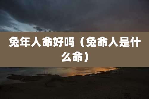 兔年人命好吗（兔命人是什么命）