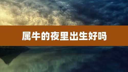属牛的夜里出生好吗