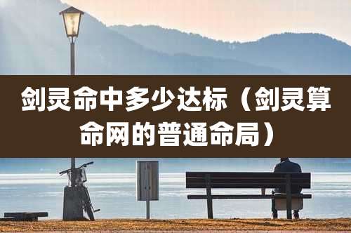 剑灵命中多少达标（剑灵算命网的普通命局）